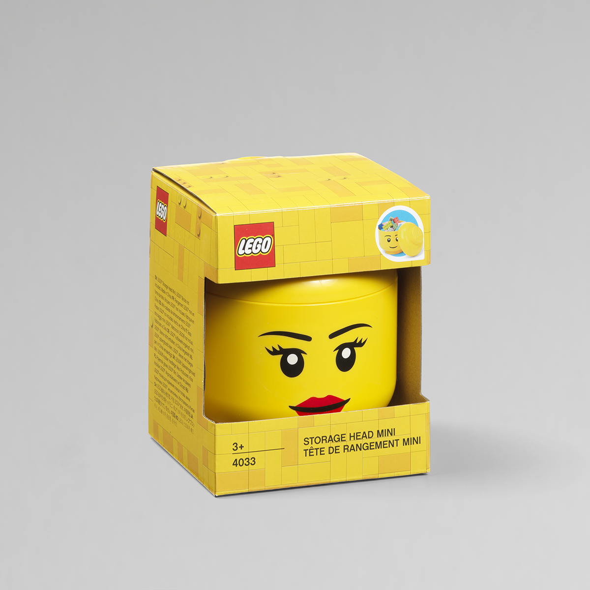 LEGO Storage Head Petit Whinky Girl Tête Récipient Empilable 