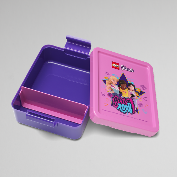 lego friends lunch box, happy, creative, design, girls, purple, happy,