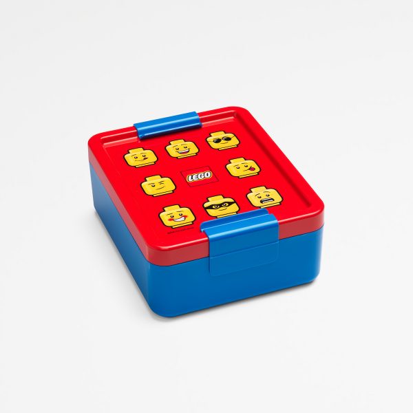 Lego lunch box, sandwich, lunch, kids, happy, healthy, blue