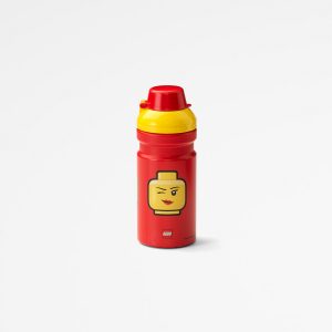 Lego drinking bottle, food, nutritious, drinking, kids, playful, yellow,