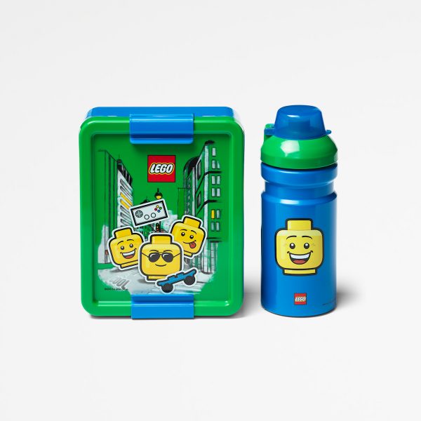 Lego lunch set, lunch, food, drinking, kids, nutritious, green