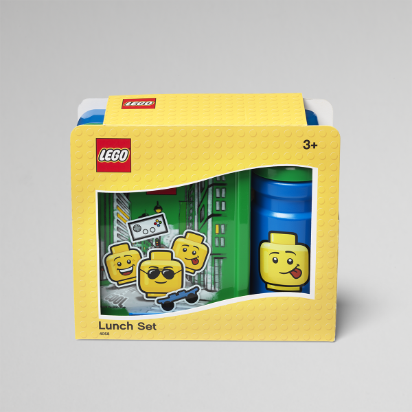 Lego Lunch Set, Boy, Green, collect, lunch, healthy, food, school, education,