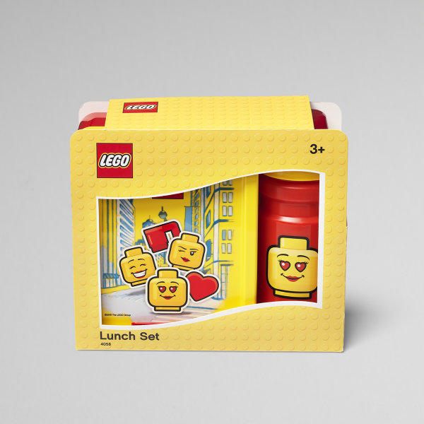 Lego lunch set, iconic, collection, snack, toddlers, fun, red, creative