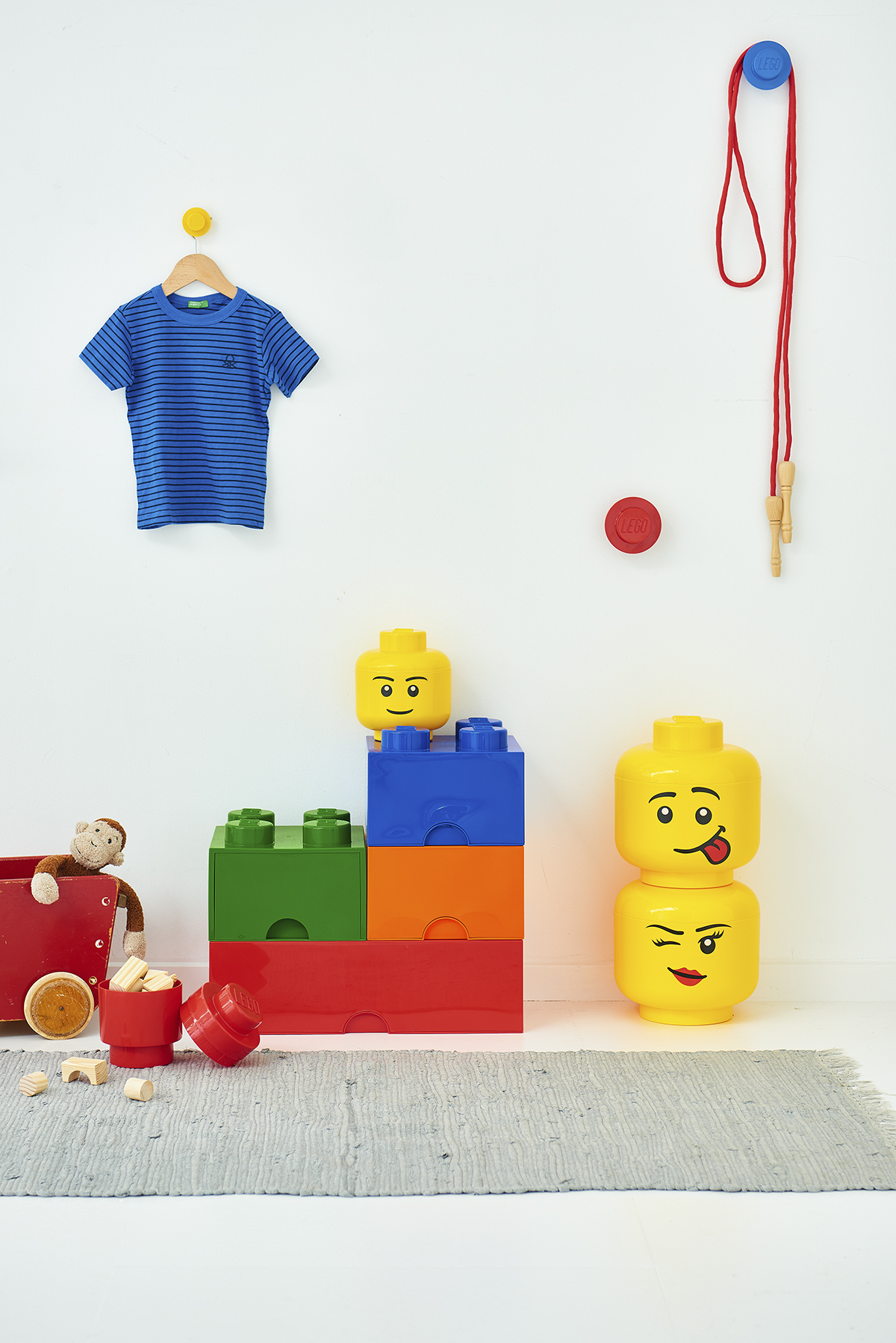 Room Copenhagen, LEGO Mini Box - 1.8 x 1.8 x 1.7 in - Brick 4, Dark Green